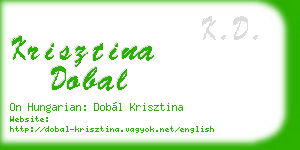 krisztina dobal business card